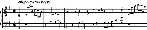 from Beethoven's Leichte sonate ("Simple Sonata") op. 49 nr. 2, 1st movement