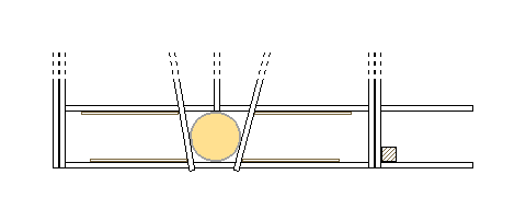 plan detail: floor structure with added gussets