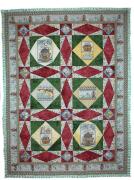 green-edged quilt for Zeina Daoud's and Enrico Malavasi's twins